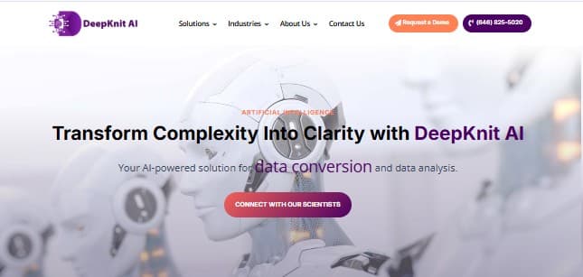 DeepKnit AI screenshot: DeepKnit AI (DK AI) combines large language models, intelligent data processing, and workflow...