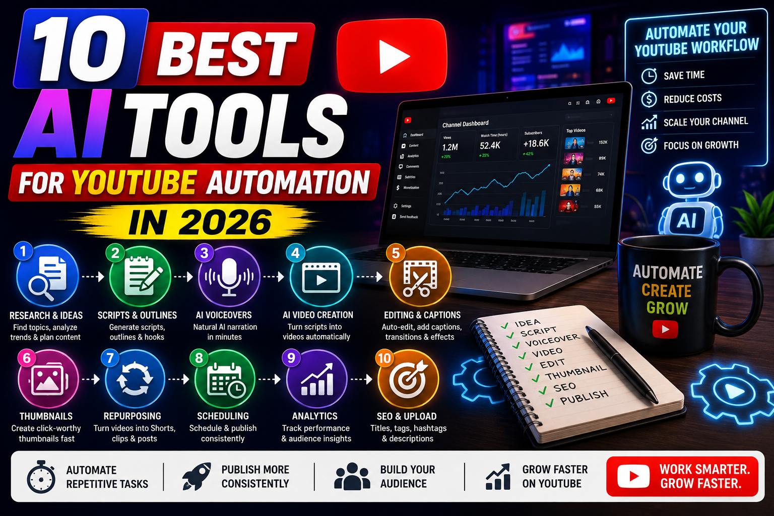 CreatorToolly screenshot: Creator Tools, YouTube Tools, AI Tools, Social Media Tools,