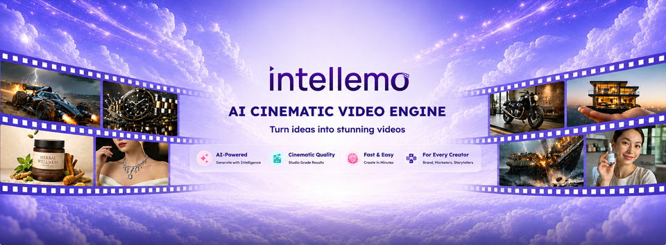 Intellemo AI screenshot: AI Video Generator for Brands, Businesses, Marketers, Agencies & Creators