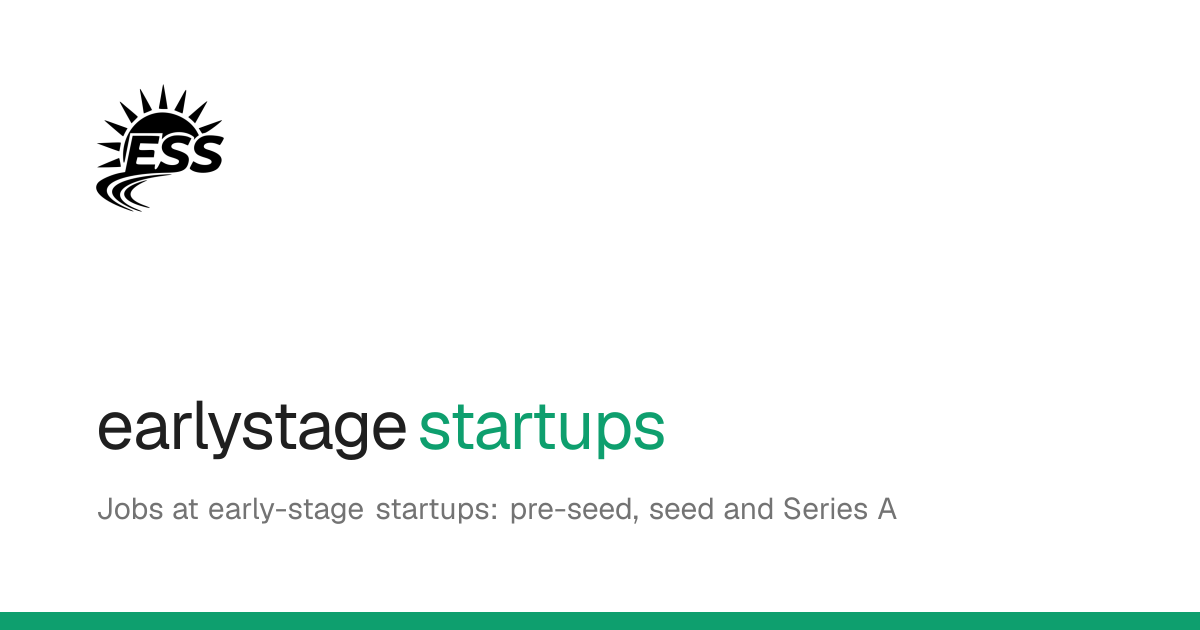 EarlyStageStartups.com screenshot: Join a startup while it's still early.