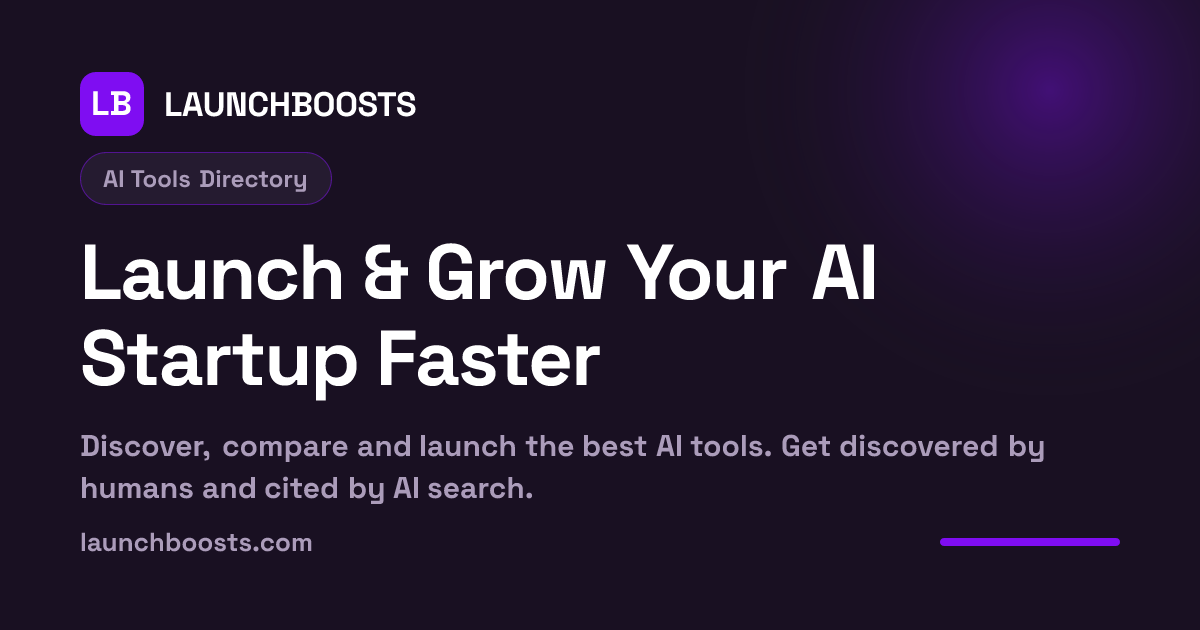 LaunchBoosts screenshot: Free AI tools directory with instant listings and a weekly community-voted launch race