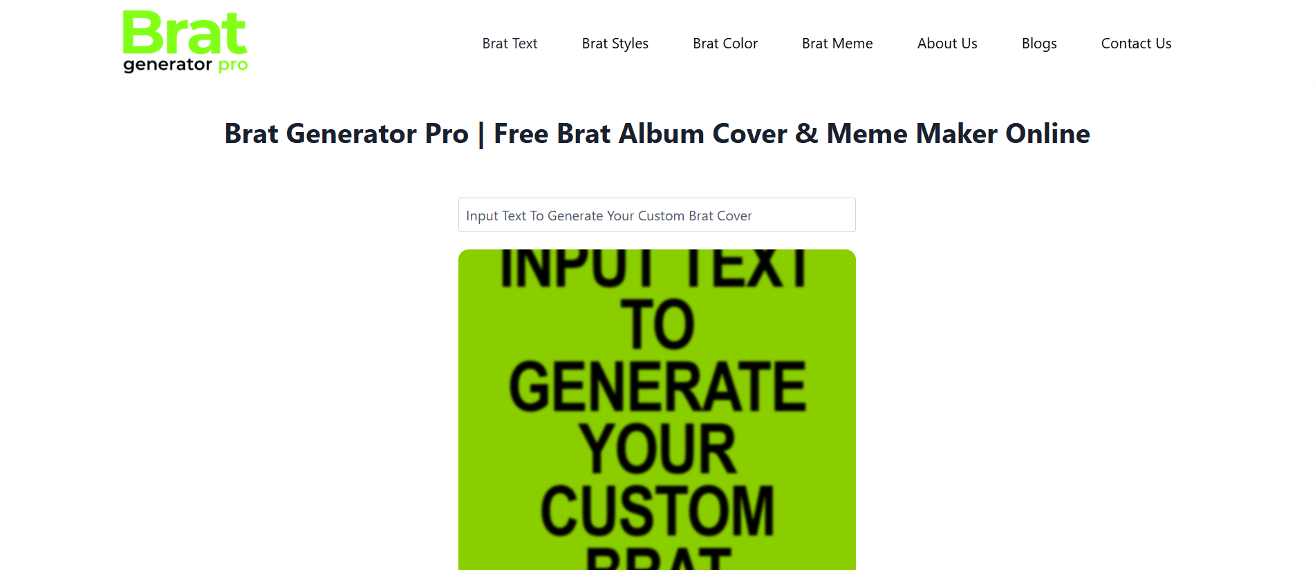 Brat Generator Pro screenshot: Create Brat-Style Designs in Seconds