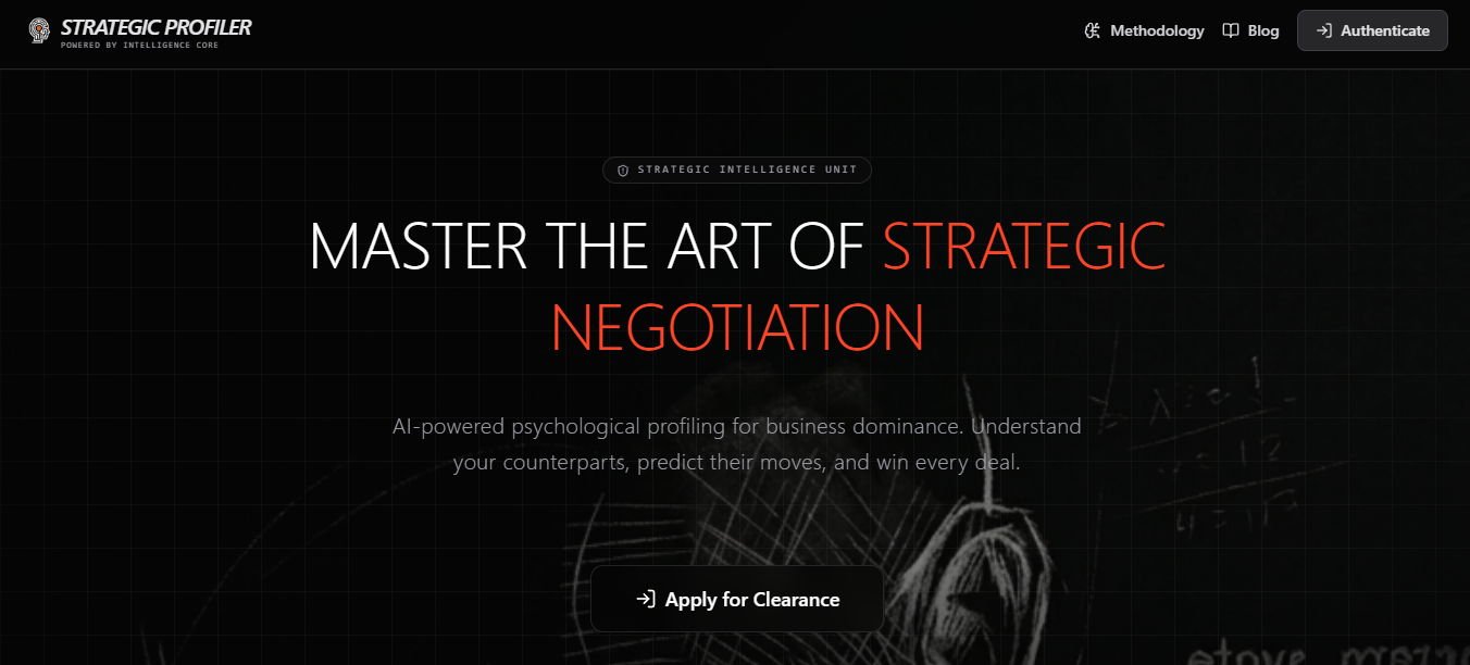 Strategic Profiler screenshot: Sales Intelligence , Ai Analytics SaaS