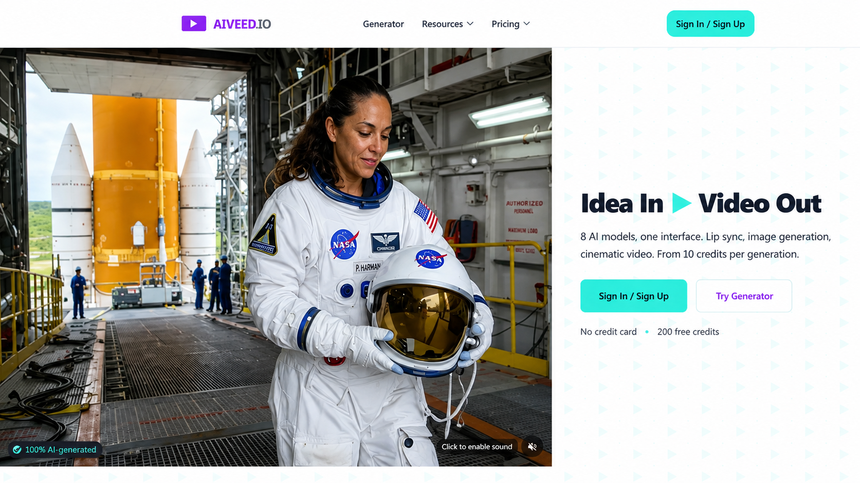AIVEED screenshot: Turn Ideas Into Videos With AI